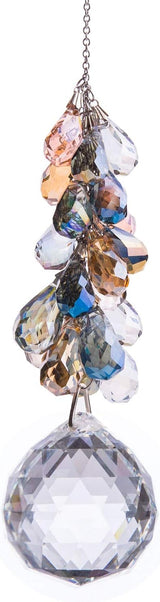40mm Crystals Ball Prisms Suncatcher Hanging Ornament Chakra Crystals Rainbow Maker with Colors Crystal Pendants for Home,Office,Garden Decoration