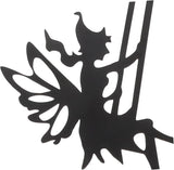 VICASKY Fairy Branch Metal Wall Art Decor Charming Swing Fairy Sculpture Stake for Garden Patio and Home Decoration Durable Vivid Design with Beautiful Texture Pattern