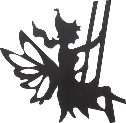VICASKY Fairy Branch Metal Wall Art Decor Charming Swing Fairy Sculpture Stake for Garden Patio and Home Decoration Durable Vivid Design with Beautiful Texture Pattern