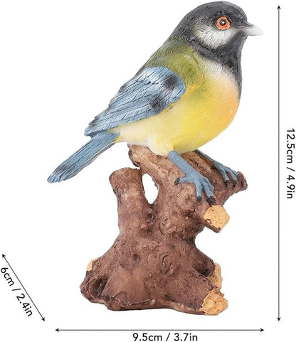 Cute Statues Garden Bird Statue Outdoor Statues On The Stone Ornament Backyard Decor(On the Branches)