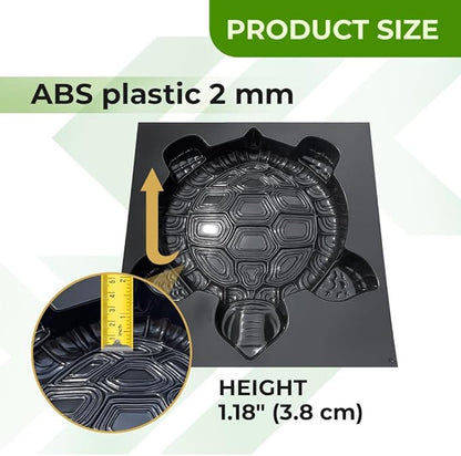 Turtle Stepping Stone Mold Garden Concrete Mold Cement Plastic ABS 2mm - Tortoise Mould for Cement - Paving DIY Turtle Garden Stone Path Form