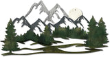 Putuo Decor Mountain Landscape Metal Wall Art Forest Design Vintage Nature Decor for Living Room, Bedroom, Office