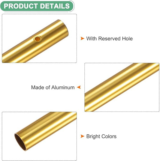 M METERXITY 16-Pack Wind Chime Tubes, 4 Sizes Aluminum Metal Wind Bell Empty Tubes for Outside/Adults Arts and Crafts/DIY [Gold]