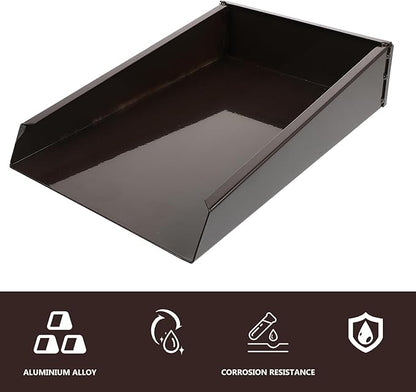 Yardwe Aluminum Water Dustpan Drainage System 11.8 X 7.9 X 2.6 Inch Gutter Downspout Splash Block Rainwater Diverter for Outdoor Home Use