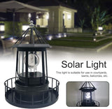 LED Solar Powered Lighthouse, 360 Degree Rotating Lighthouse Lamp, IP65 Waterproof LED Solar Lighthouse Lamps Towers Statue Lights for Outdoor Garden Pathway Patio