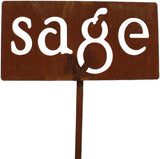 Classic Metal Garden Markers 19 Inches Tall (sage, Naturally Rusted)