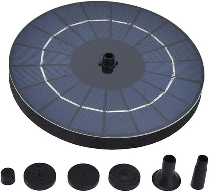 9V 3.5W Solar Bird Bath Fountain Pump, Solar Fountain Water Pump, Free Standing Solar Panel Spray Sprinkler Head for Bird Bath Garden