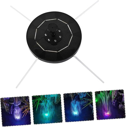 Solar-Powered Garden Fountain Decorative Aerator for Pool Led Water Pump Protection Easy to Install