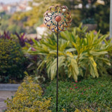 VEWOGARDEN Garden Metal Wind Spinners Outdoor Kinetic Wind Sculptures & Spinners for Yard Lawn Patio Decorations, Copper Green