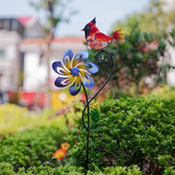 Wind Spinners Outdoor, Cardinal Wind Spinner, Kinetic Windmill with Metal Stake, Decorative Pinwheels for Lawn, Patio, Garden Decor