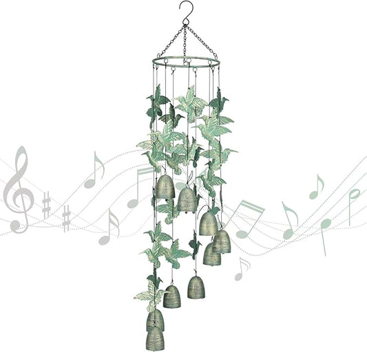 Taman Wind Chime - 30" Hummingbird Metal Wind Chimes Valentine's Day Gift for Outside Memorial Sympathy Gift for Home, Outdoor, Yard, Patio,Garden Decor