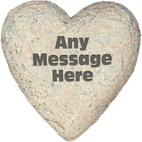 GiftsForYouNow Any Message Personalized Garden Stone with 3 Lines of Text, Resin, Large Heart Shaped 8.5"x8.5"