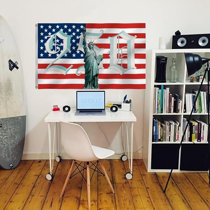 250th Birthday 250 Years 1776 2026 American Flag 5X8Ft, US Statue of Liberty, Double Side Printed Flags, Men Women Banner,Vibrant Colors, Double Stitched with 2 Brass Grommets, Bar Garden Street Decoration, GYM, Office Decor,Indoor Outdoor Use,Gifts. (...