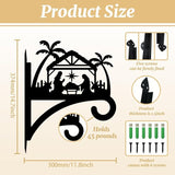 peacoblue Iron Plant Hangers Hooks for Outdoor Indoor Hanging Plants Flower Fern Pots Lantern Bird Feeder,11.8"x14.7" Weather Resistant Metal Wall Holder for Porch Garden Farmhouse(Nativity)