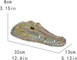 Floating Lifelike Alligator Head – A Protective Must-Have for Garden Ponds, Alligator-Shaped Decoration for Garden Ponds and Water Features, Duck Deterrent, and a Vivid Predator Replica