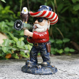 Funny Military Garden Gnome Statue - 7.42 Inch Army Decor for Yard Outdoor Lawn, Weather-Resistant Resin Gnomes Decorations
