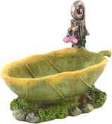 Treasure Gurus Leaf Shape Outdoor Fairy Garden Bath Soaking Tub Dollhouse Supply Landscape Decor