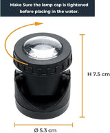 Warm White Pond Lights, 2500K Underwater Pond Light IP68 Waterproof Submersible Fountain Lights for Pond Fountain Waterfall - 2 Lights