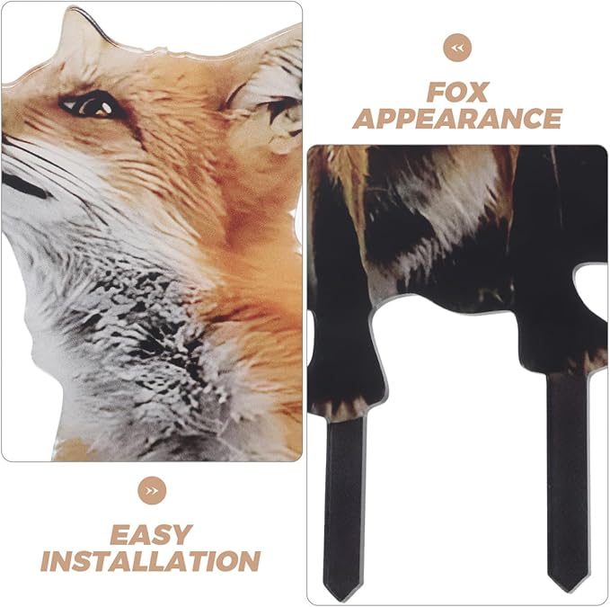 Fox Lawn Sign Acrylic Decorative Animal Stake for Outdoor Garden Yard Pathway Lawn Ornament Cute Fox Figurine Garden Decor Christmas Decorations