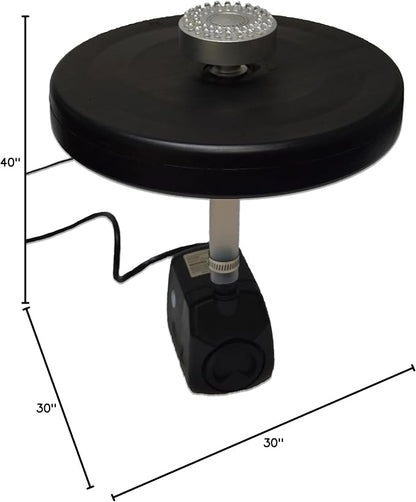 HALF OFF PONDS Small Floating Fountain – 600 GPH Pump for Pools, Ponds & Water Gardens – Adjustable 40" Spray – 48-LED RGB Light Show, Float & 30' Cord
