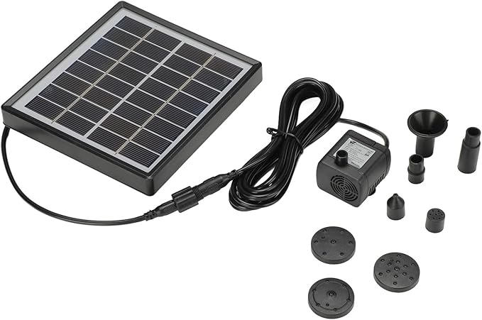 ZJchao Solar, Efficiency Panel Solar Fountain For Bird Bath Fountain Bird Bath Panel Kit For Outdoor Small Pond, Patio Garden and Fish Box