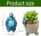 Resin Hanging Sea Turtle for Pot, Tortoise Figure Flower Pot Hugger Plant Pot Hanger Small Statue Terrapin Sculptures for Bonsai Planter Terrarium Garden Decor