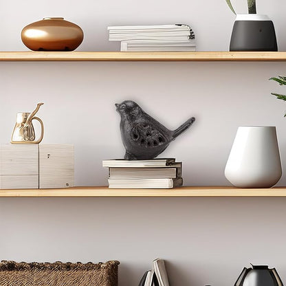 Cast Iron Bird Sculpture Outdoor Statue Hollow Carved Bird Tabletop Decor Figurines,Creative Animal Statues Indoor Outdoor Garden Home Decoration