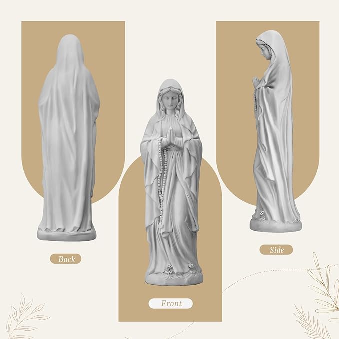 Virgin Mary Praying Statue, 29.9" H Garden Statue of Mary, Blessed Mother Outdoor Religious Sculpture for Patio Yard Home Decor