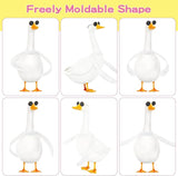 Poseable Goose Wings Black Sunglasses for 23"-28" Porch Lawn Goose White Adjustable Arm Wings Outfit Accessories for Garden Patio Yard Lawn Outdoor Geese Statue Art Decoration