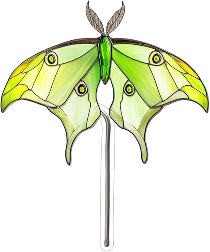 Bird Butterfly Flower Plant Pot Stake Decoration, 4.7 Inch 2D Colorful Acrylic Bird Butterfly Garden Ground Insert Decor, Outdoor Yard Lawn Pathway Patio Art Ornaments, Gifts for Mom (O)
