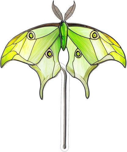 Bird Butterfly Flower Plant Pot Stake Decoration, 4.7 Inch 2D Colorful Acrylic Bird Butterfly Garden Ground Insert Decor, Outdoor Yard Lawn Pathway Patio Art Ornaments, Gifts for Mom (O)