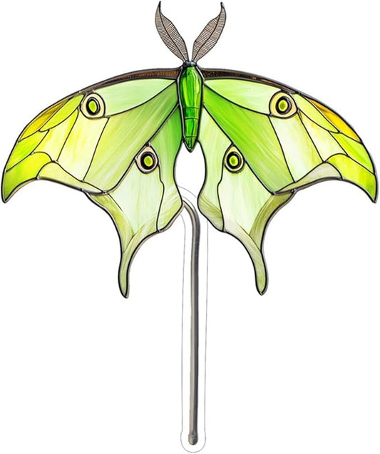 Bird Butterfly Flower Plant Pot Stake Decoration, 4.7 Inch 2D Colorful Acrylic Bird Butterfly Garden Ground Insert Decor, Outdoor Yard Lawn Pathway Patio Art Ornaments, Gifts for Mom (O)