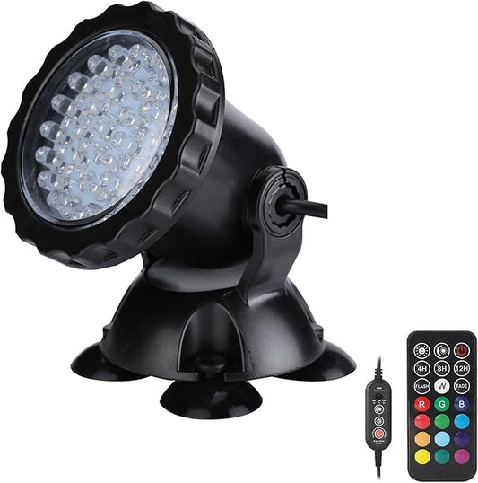 Pond Lights Underwater Fountain Lights with Timer Control Colors Changing Submersible Spotlight