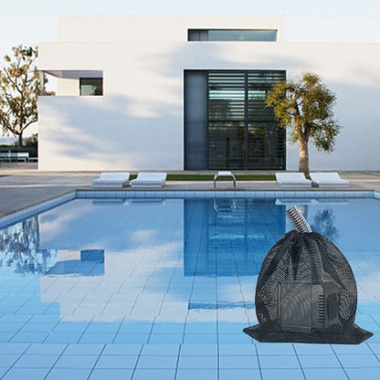 1Pcs Pump Barrier Bag, Black with Drawstring Pond Pump Filter Bag for Pond biofilters Aquarium Filtration and Outdoor Swimming Pool Media Bags(11.8"x 15.7")