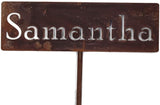 Classic Metal Garden Markers Clearance Items 20 to 33 Inches Tall (Samantha 20", Naturally Rusted)