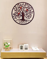 CHINDEUISYUT 18 Inches Tree of Life Wall Art Metal, Large Metal Tree of Life Wall Decor Wall Hanging for Living Room Bedroom Garden Porch Patio Office Home Decor, 18in x 18in x 0.88 in