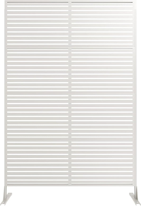 Decorative Metal Garden Fences – 72" H Rust-Proof Scroll Design for Yard & Flower Bed Borders, Easy Snap-Together Installation, Outdoor and Indoor Privacy Panels for Patio, Pool, or Lawn,White, 2 PCS