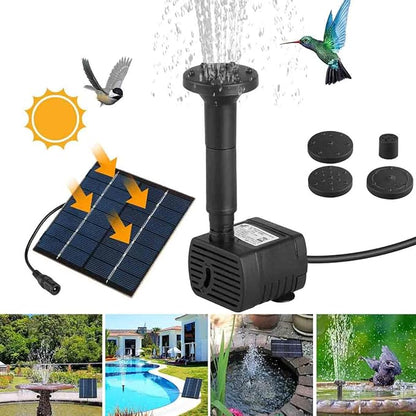 Solar Fountain with Panel Water Pump for Bird Bath Solar Panel Kit Outdoor Fountain for Outdoor Small Pond, Patio Garden and Fish Tank
