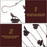 UPKOCH Copper Garden Rain Chain 2.4m Metal Decorative Rainwater Chain for Outdoor Courtyard and Patio, Antique Style Water Collector for Gutter Drainage and Roof Water Management