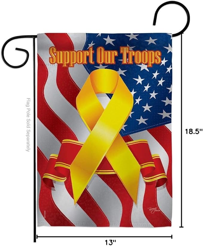 Breeze Decor GP108057-BOAF Marine Corps Americana Military Decorative Vertical Garden Flags Pack, 13"x 18.5", Multi-Color