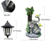 Solar Elephant Garden Statue, Outside Elephant Statue with Lantern Perfect for Balconies, backyards, or lawns—A Unique Birthday or Housewarming Gift for Women, Mothers, or Grandmothers