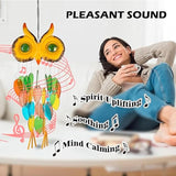 HOTIYOK Stained Glass Owl Wind Chime Suncatchers, Handcrafted Metal & Glass Wind Chimes for Outside, Unique Hanging Garden Decor for Patio Porch Yard Outdoor, Mother’s Day Birthday Gift for Women Mom