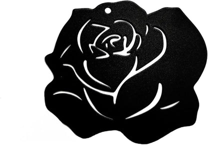 Replacement Wind Catcher, Wind Chime Sail Replacement with 16.4FT Nylon Cord, Metal Wind Chime Parts Replacement for Sympathy Wind Chimes and Wind Bells, Black Rose