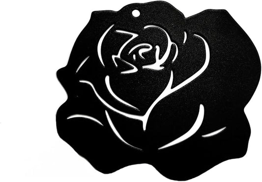 Replacement Wind Catcher, Wind Chime Sail Replacement with 16.4FT Nylon Cord, Metal Wind Chime Parts Replacement for Sympathy Wind Chimes and Wind Bells, Black Rose