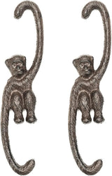 Sungmor Cast Iron Plant Hangers, 2PC Monkey Hooks, 7.9 Inch Large S Planter Hanger, Ceiling Extender Hooks for Hanging Plants, Flower Basket, Plant Pot, Macrame Plant Holder, Lantern, Windchime