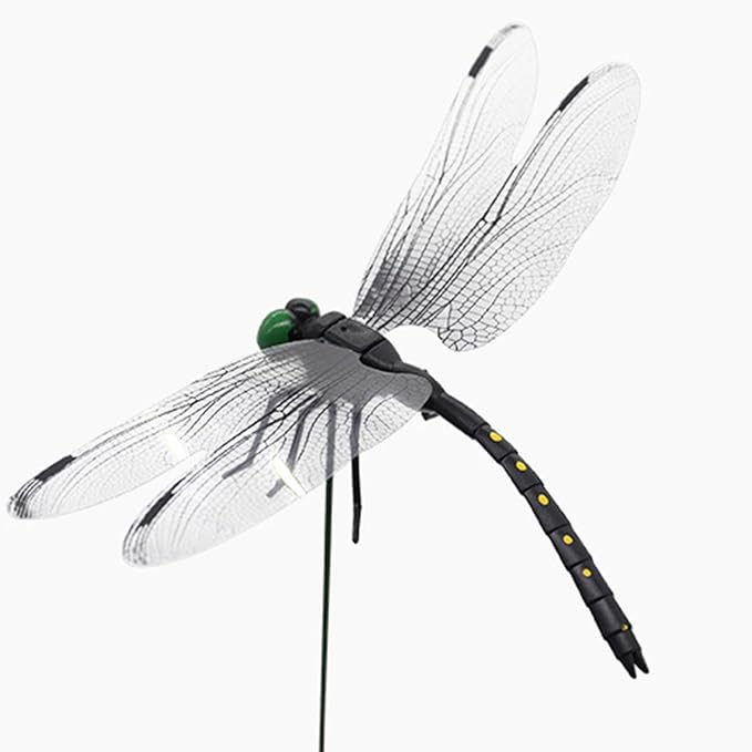 2026 New 40 Pcs Dragon Fly Clips for Bugs Repellent, 3D Artificial Dragonfly Hat Clip, Dragonfly Garden Decor (20PCS)