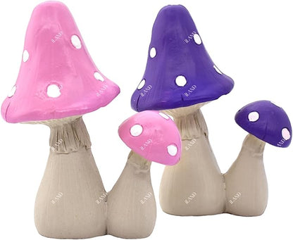 iland Fairy Garden Accessories Fake Mushroom Ornaments Glittery Fairy Figurines for DIY Micro Landscape Terrarium Garden Outdoor Bonsai Yard Miniature Ornaments Fairy House Dollhouse Accessories