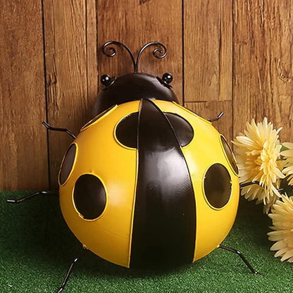 TOYANDONA 3pcs Simulated Ladybug Decorations Outdoor Iron Art Adornments Extra for Garden Lawn and Vibrant Ladybug Ornaments for Backyard and Landscape