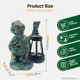Solar Garden Outdoor Statues Lantern Figurines Light Decorations for Outdoor Patio Balcony Yard Lawn, Ideal Gifts for Mom Friends (Bronze- Turtle)