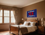 We Stand With Ice Flag 3X5Ft, Defending American Starts With Defending The Law Flags,CIty Banner, Men Women Banner,Vibrant Colors, Double Stitched with 2 Brass Grommets, Bar Garden Street Decoration, GYM, Office Decor,Indoor Outdoor Use,Gifts. (3X5FT)